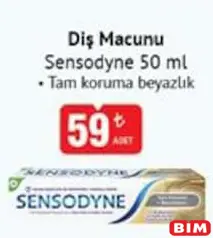 SENSODYNE DİŞ MACUNU TAM KORUMA BEYAZLIK 50 ML fiyat ve kampanya bilgisi